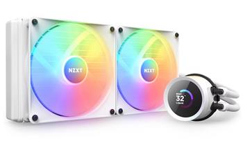 NZXT vodní chladič Kraken 280 RGB / 2x140mm fan / 4-pin PWM / LCD disp. / 6 let / bílý