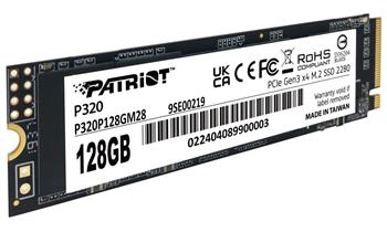 PATRIOT P320 128GB SSD / Interní / M.2 PCIe Gen3 x4 NVMe 1.3 / 2280