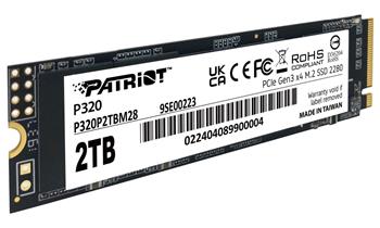 PATRIOT P320 2TB SSD / Interní / M.2 PCIe Gen3 x4 NVMe 1.3 / 2280
