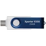 PATRIOT Xporter X550 256GB / USB Typ-A + USB Typ-C / USB 3.2 Gen 1 / bílo-modrá