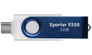 PATRIOT Xporter X550 32GB / USB Typ-A + USB Typ-C / USB 3.2 Gen 1 / bílo-modrá