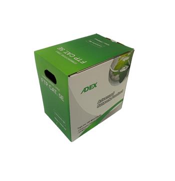 ADEX venkovní kabel FTP, CAT5E, PE, černý, 305m / box