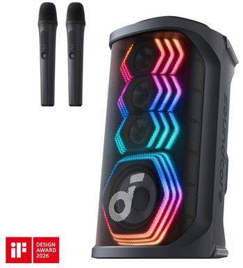 Anker Soundcore Rave 3S/ reproduktor/ Bluetooth/ 200W/ 6,55" woofer/ 2x mikrofon/ černý