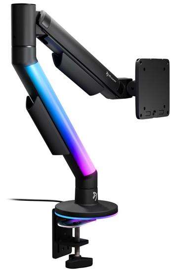 AROZZI ALZARE RGB Black/ stolní držák pro monitory/ RGB/ plynový píst/ kovový/ černý