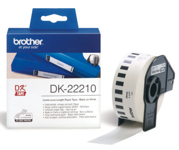 Brother - Originální páska DK-22210, černý na bílé, šířka 29 mm