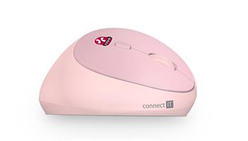 CONNECT IT FOR HEALTH LADIES PINK ergonomická vertikální myš, bezdrátová