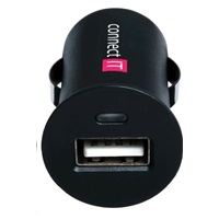 CONNECT IT USB nabíječka do auta 1x USB, černá (5V/1A)