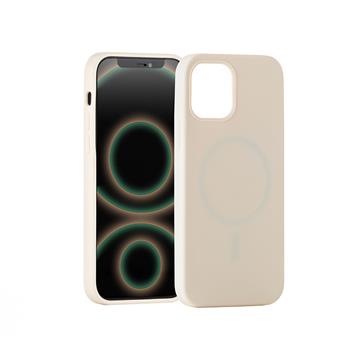 ER POWER Silikonový kryt CARNEVAL SNAP pro iPhone 12/12 Pro s MagSafe - béžová