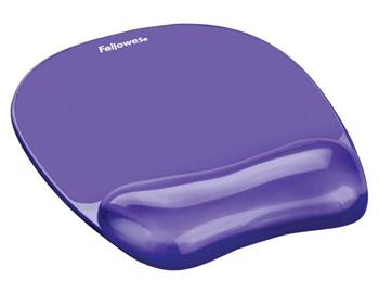 FELLOWES podložka pod myš a zápěstí CRYSTAL/ 230mm x 14mm x 202mm/ gelová/ fialová