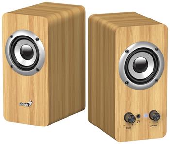 GENIUS repro SP-HF400 Pine Wood/ 2.0/ 10W/ dřevěné/ barva světlé dřevo