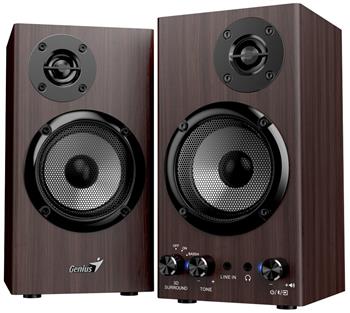 GENIUS repro SP-HF520BT Dark Brown/ 2.0/ Bluetooth 5.3/ 20W/ Dřevěné/ tmavě hnědé