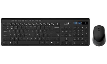 GENIUS SlimStar 8230/ Bezdrátový set Bluetooth + 2,4GHz/ připojení až 3 zařízení/ Copilot/ USB/ černá/ CZ+SK layout
