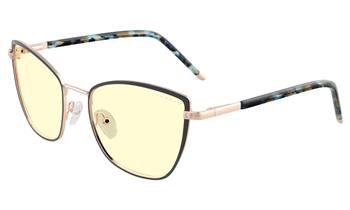 GUNNAR kancelářske/herní brýle ERIKA INDIGO/GOLD jantarová skla BLF 65 GUNNAR focus