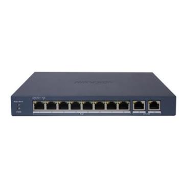 Hikvision DS-3E1510P-EI/M(B) - Smart managed switch 8x Gb PoE + 2x Gb Uplink RJ-45, 80W, Super PoE - dosah až 300m
