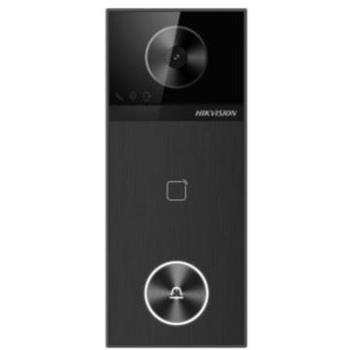 Hikvision Jednotlačítkový IP dveřní interkom, 4MPx kamera, čtecka karet, Wi-Fi, Bluetooth