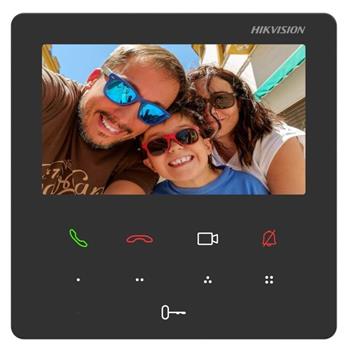 Hikvision Vnitřní IP stanice s 4,3" dotykovou TFT obrazovkou, PoE