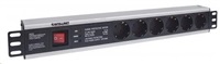 Intellinet 19" 1.5U Rackmount 6-Way Power Strip - German Type, rozvodný panel, 6x DE zásuvka, 3m kabel,přepěťová ochran