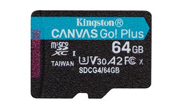 Kingston Canvas Go Plus A2/Micro SDXC/64GB/UHS-I U3 / Class 10