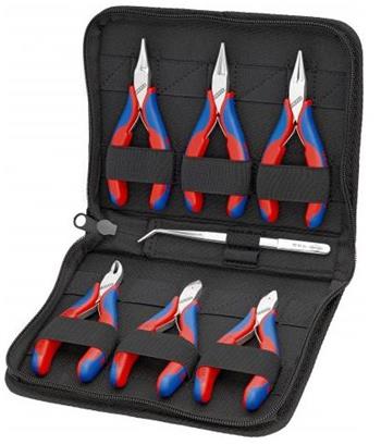 Knipex, Pouzdro s kleštěmi pro elektroniku S nástroji pro práce na elektronických součástkách
