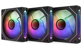 Krux ventilátor Corvus 120 Reverse ARGB KIT / 3x120 mm ARGB fan / infinity mirror efekt