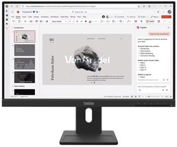 Lenovo E22-40/ 21,5" / IPS/ 1920x1080/ 16:9/ 250cd/m2cmd/ 1300:1/ 4ms/ HDMI/ DP/ USB/ LAN/ PIVOT
