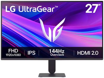 LG monitor 27G411A-B IPS 27"/ 1920x1080 / 144Hz/ 250cdm / 5ms/ 1500:1/DP/HDMI/G-SYNC Compatible/ FreeSync