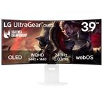 LG monitor zakřivený 39GX90SA-W 39 " OLED/3440x1440/21:9/275cd/m2/240 HZ/0,03ms/ DP/HDMI/USB-C/LAN/7Wx2/výškově stav.