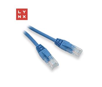 LYNX UTP patch kabel Cat5e, PVC, CCA, 0,1m, modrý (balení obsahuje 10ks)