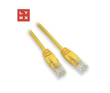 LYNX UTP patch kabel Cat5e, PVC, CCA, 2m, žlutý