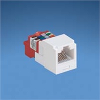 MINI-JACK modul UTP RJ45, Cat5e, arktická bílá