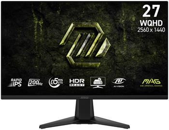 MSI Gaming MAG 275QF E20/ 27"/ 2560x1440/ IPS/ 0,5ms/ 200Hz/ 300cd/m2/ 1100:1/ HDMI/ DP/ VESA/ černý