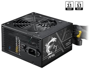 MSI zdroj MAG A750BN PCIE5 II/ 750W/ ATX/ akt. PFC/ 5 let celková záruka/ 120mm ventilátor/ 80PLUS Bronze