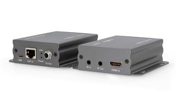 NEDIS HDMI extender/ přes Cat6/ do 50 m/ 4K@30Hz/ 10.2 Gbps/ funkce IR return/ kov/ antracit