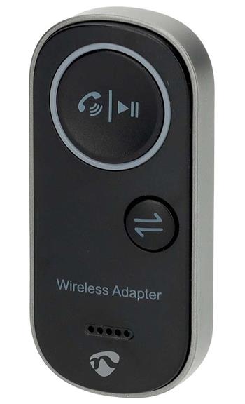 NEDIS kompaktní a přenosný bezdrátový audio Bluetooth adaptér/ zásuvka USB-C/ výstupní konektor 3,5 mm/ černý