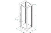 Otevřený 19" stojan RSX 42U dvoudílný 800hl.