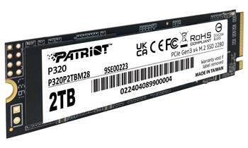 PATRIOT P320 2TB SSD / Interní / M.2 PCIe Gen3 x4 NVMe 1.3 / 2280