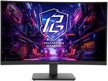 Phantom Gaming by Asrock monitor zakřivený PG27QRT1B 27"/VA/2560x1440/180Hz/300cd/m2/1ms/HDMI/DP/speaker