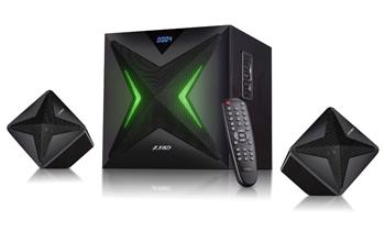 POŠKOZENÝ OBAL - FENDA F&D repro F550X/ 2.1/ 56W/ černé/ BT4.0/ NFC/ FM rádio/ USB/SD přehrávání/ dálkové ovládání
