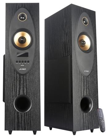 POŠKOZENÝ OBAL - FENDA F&D repro T-35X/ 2.0/ 80W/ černé/ dřevěné/ BT5.0/ Optický vstup/ FM rádio/ USB/ dálkové ovládání