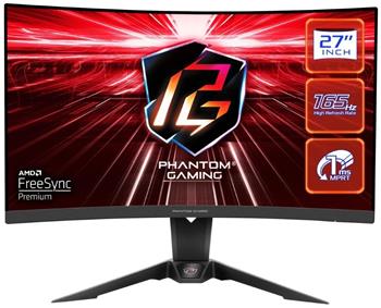 POŠKOZENÝ OBAL - Phantom Gaming by Asrock monitor PG27Q15R2A prohnutý 27"/VA/2560x1440/165Hz/ 550cd/m2 / 1ms/DP/ 2x HD