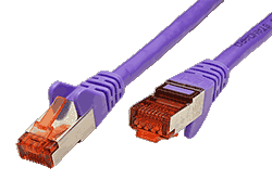 S/FTP patchkabel kat. 6, 1m, fialový