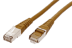 S/FTP patchkabel kat. 6, 1m, hnědý
