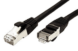 S/FTP patchkabel kat. 6, LSOH, 2m, černý