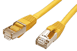 S/FTP patchkabel kat. 6, LSOH, 5m, žlutý