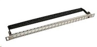 Solarix - 19" patch pan. 24port neosazený nerez 0,5U
