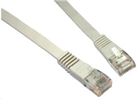 Solarix - patch kabel plochý CAT5E UTP LSOH 0,5m šedý non-snag-proof