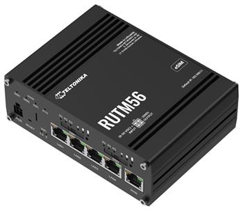 Teltonika RUTM56 průmyslový router, dual modem, 5G, 4G, 5x Gbit RJ45, WiFi 5
