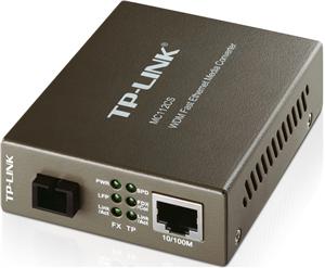 TP-Link MC112CS, WDM Fast Ethernet Media Converter, 10/100Base-TX/FX, single mode, SC fiber Converter, up to 20km