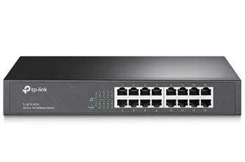 TP-Link TL-SF1016DS, 16 port Rack Switch, 16x 10/100M RJ45 ports, 13" rack-mountable, steel case