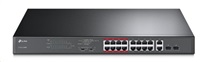 TP-Link TL-SL1218MP, 16-Port 10/100Mbps PoE+ Switch, 16 10/100Mbps RJ45 Ports, 2 Gigabit RJ45 Ports, 2 Combo SFP Slots,